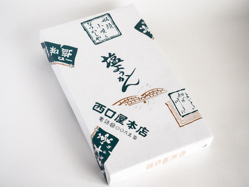 西口屋 塩羊羹 舟型 外装