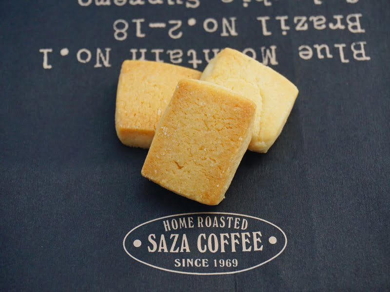 サザコーヒー　サザクッキー　プレーン　中身の写真　アップ