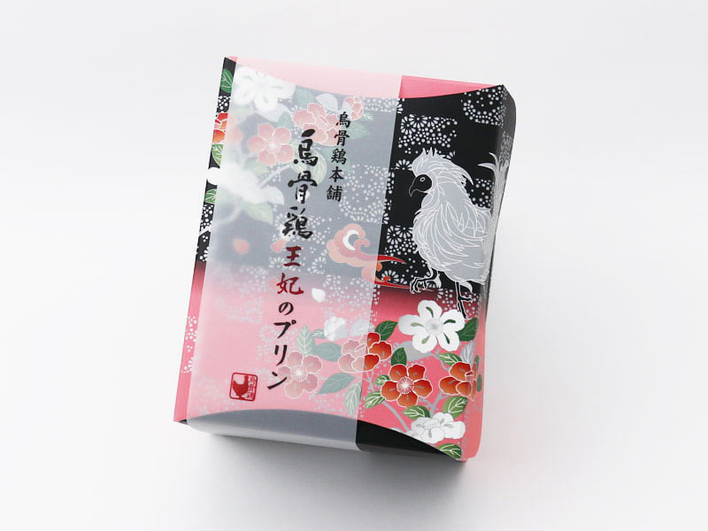 烏骨鶏本舗 烏骨鶏王妃のプリンの外箱写真