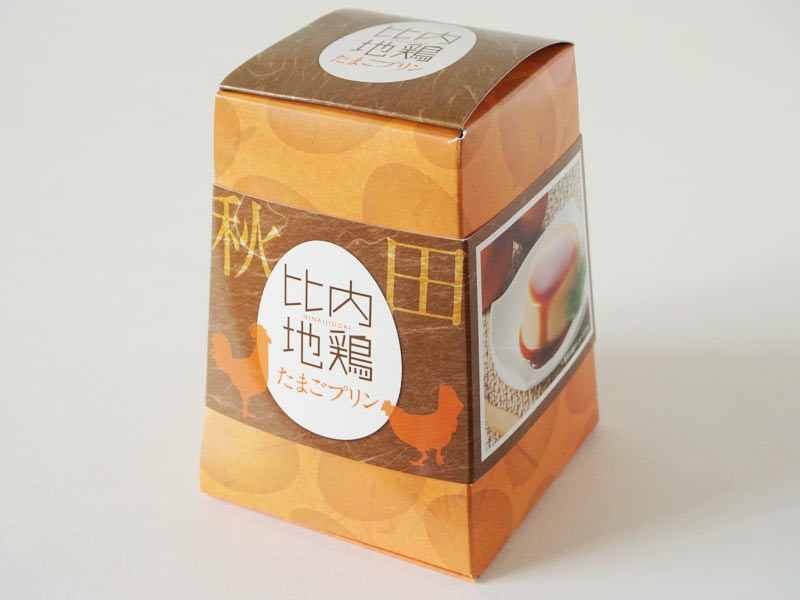 比内地鶏たまごプリン外装
