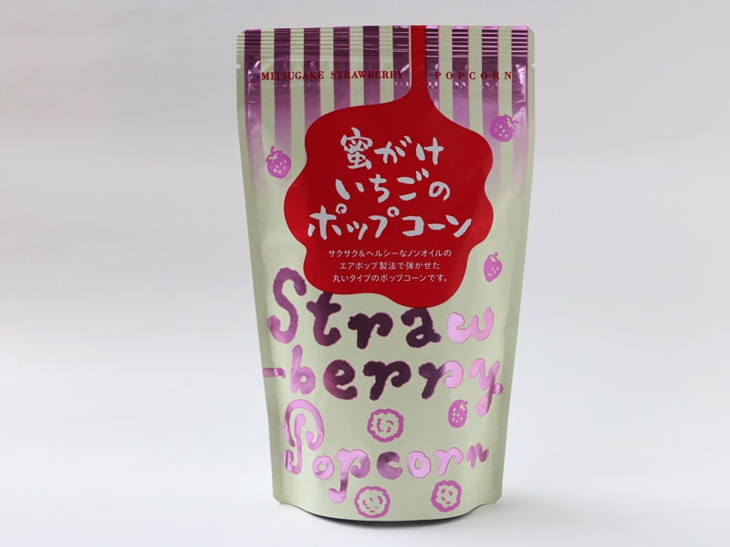 いちごの里　蜜がけいちごのポップコーン　外装