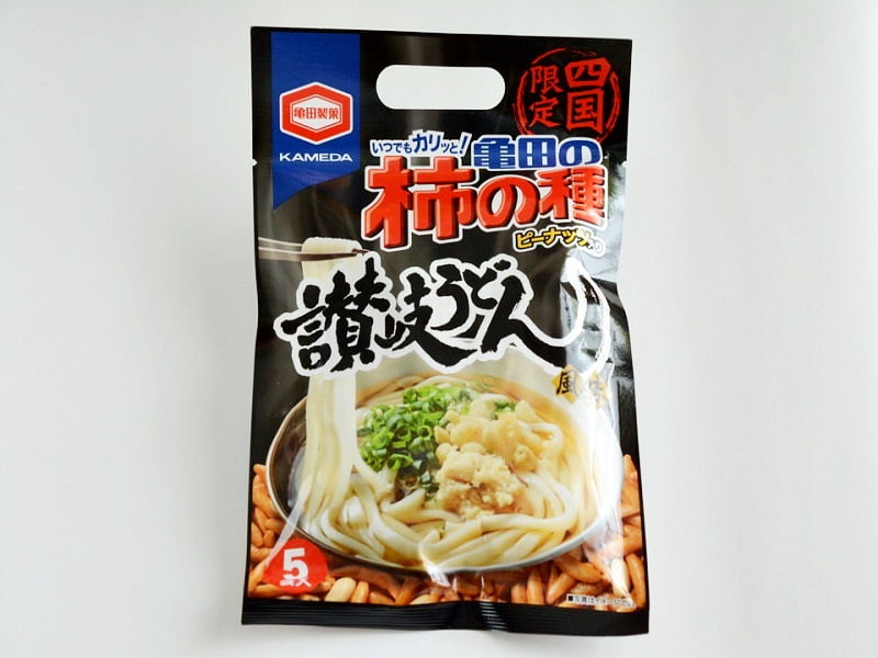 亀田の柿の種 讃岐うどん 外装