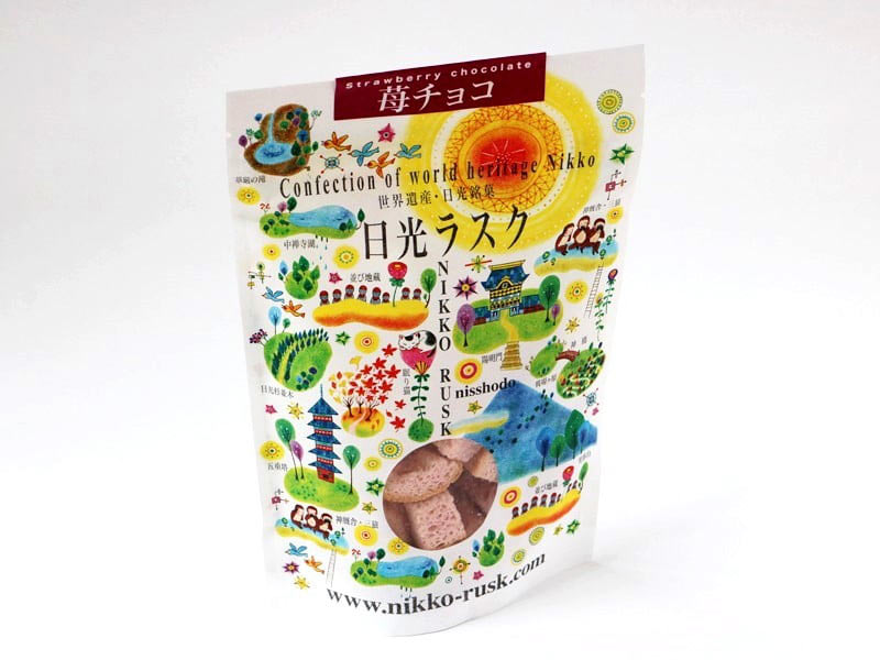 日光ラスク　苺チョコ　外装