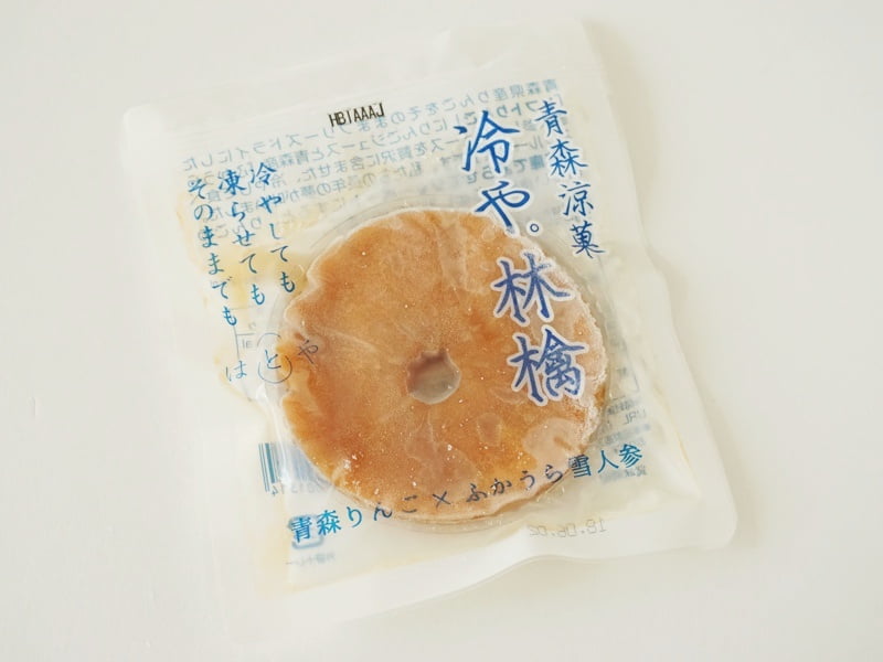 青森涼菓 冷や。林檎(青森りんご×ふかうら雪人参)凍らせたところ