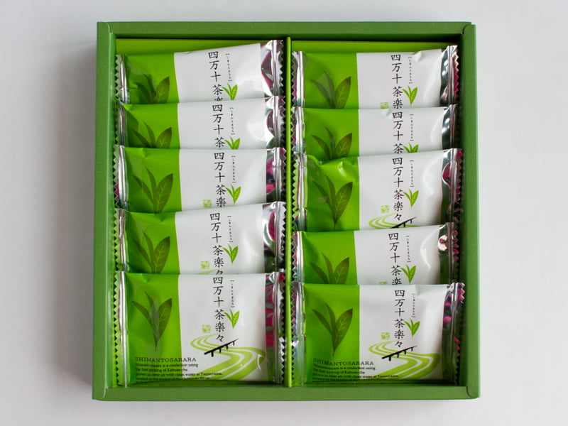 四万十茶楽々ラングドシャ　開封
