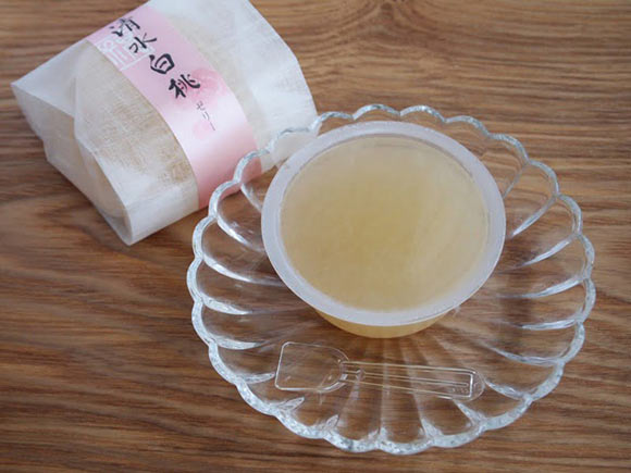 福壽堂秀信 清水白桃ゼリー 中身の写真