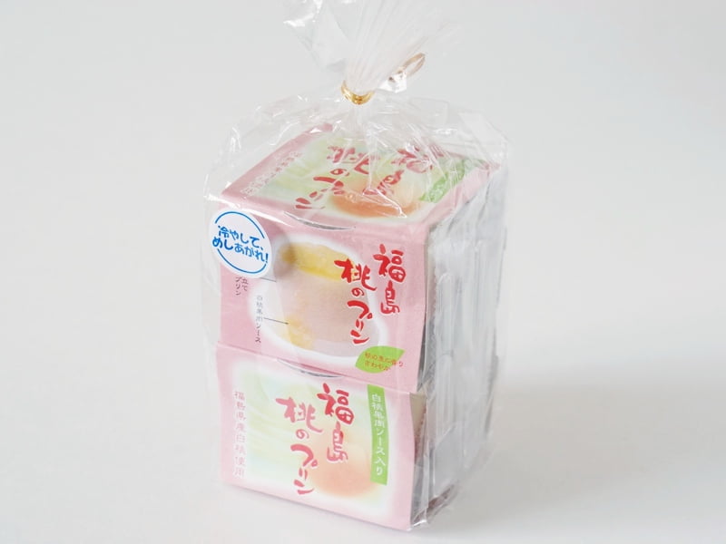 国見製菓 福島桃のプリン外装