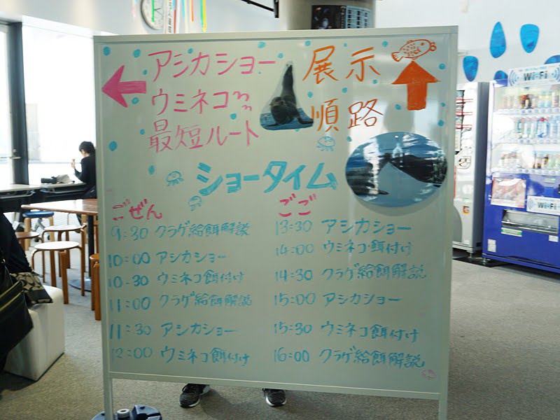 加茂水族館ショータイム予定表