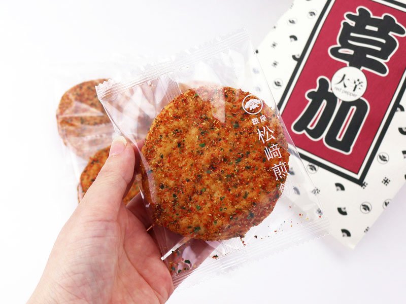 銀座松崎煎餅草加煎餅大辛の個包装の写真