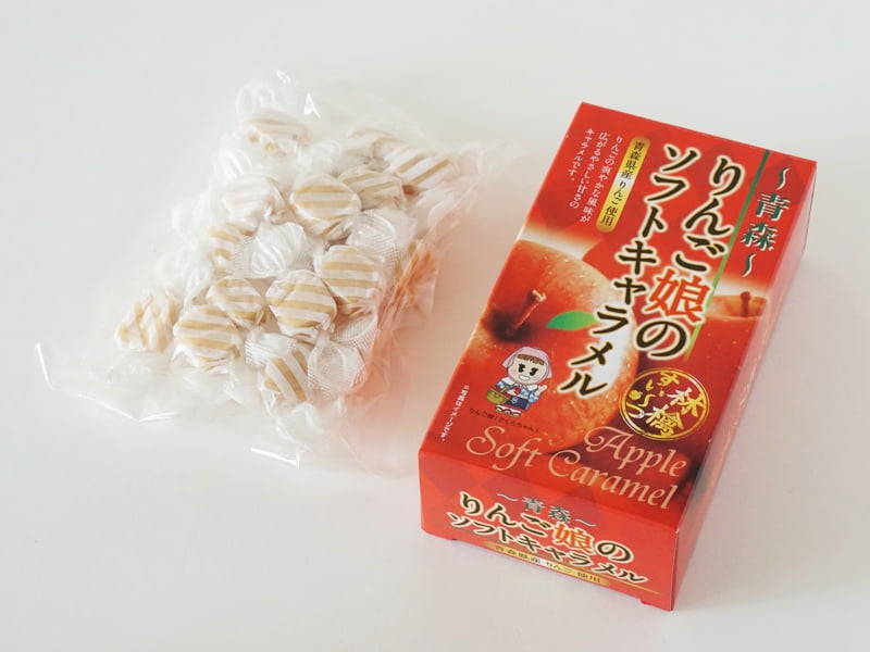 青森 りんご娘のソフトキャラメル開封後