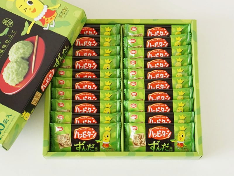 東北限定ハッピーターン ずんだ風味開封後
