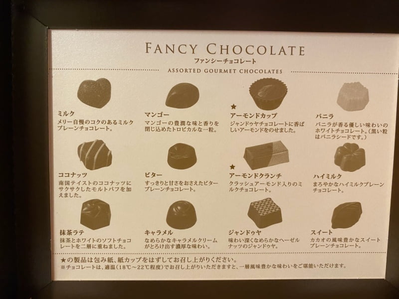 メリーチョコレート ファンシーチョコレート名前写真