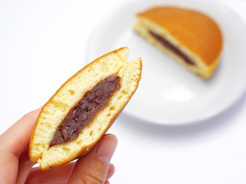 柏屋　柏やき　ゆで小豆の中身