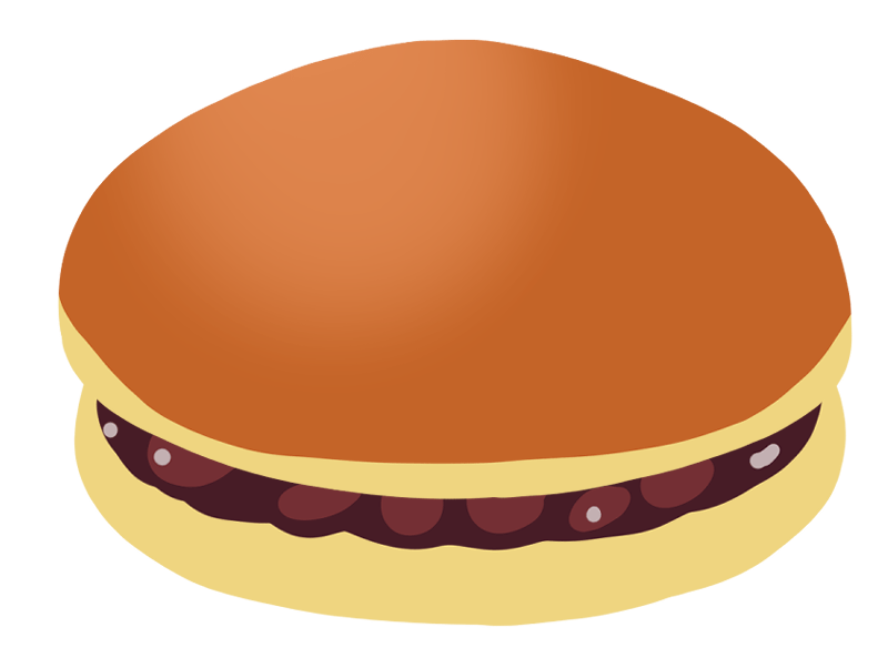 どら焼きのイラスト