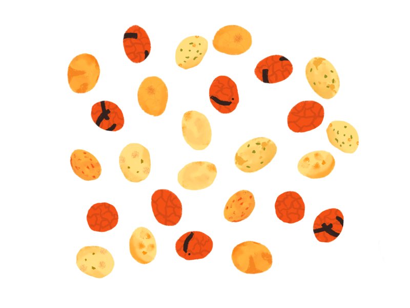 おのろけ豆　イラスト