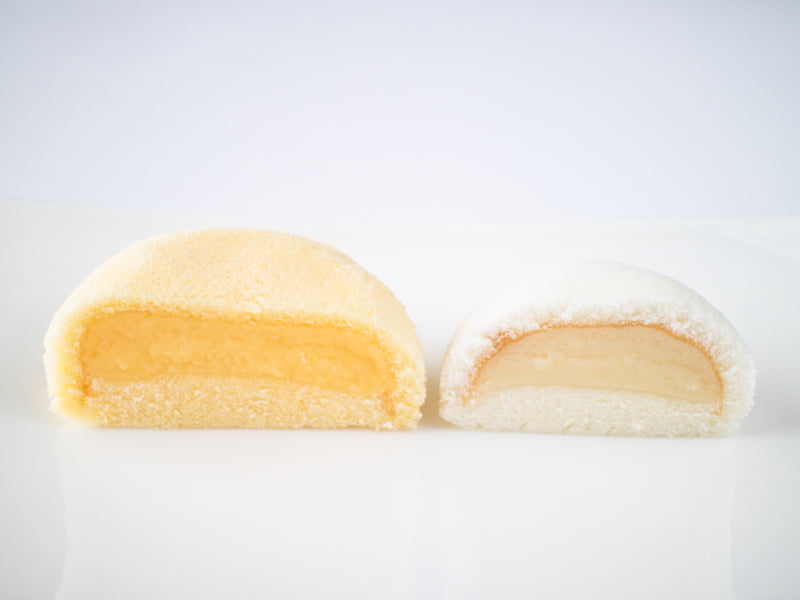 萩の月と萩の調 煌の断面