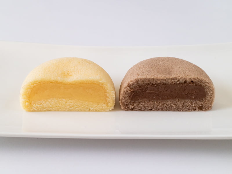 萩の月と萩の調の断面