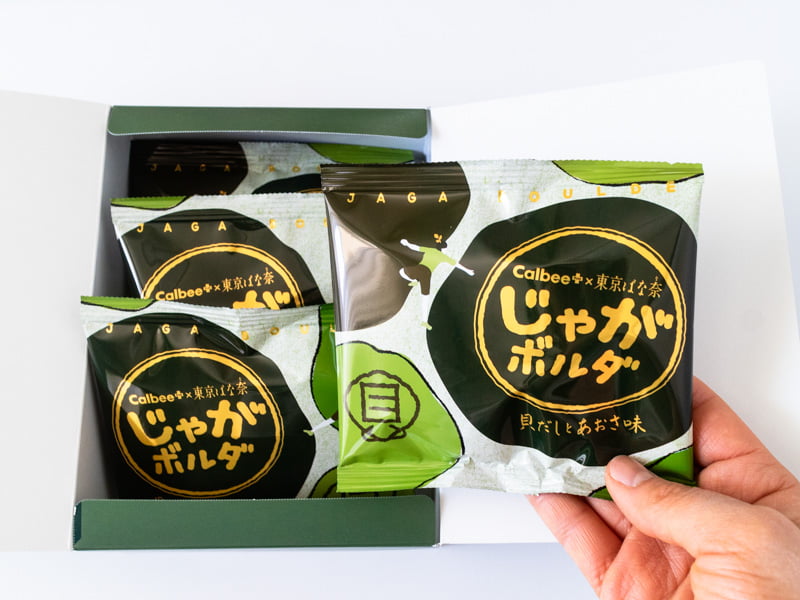 じゃがボルダ貝だしとあおさ味の個包装