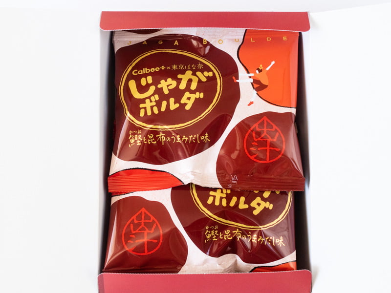 じゃがボルダ鰹と昆布の箱を開けたところ