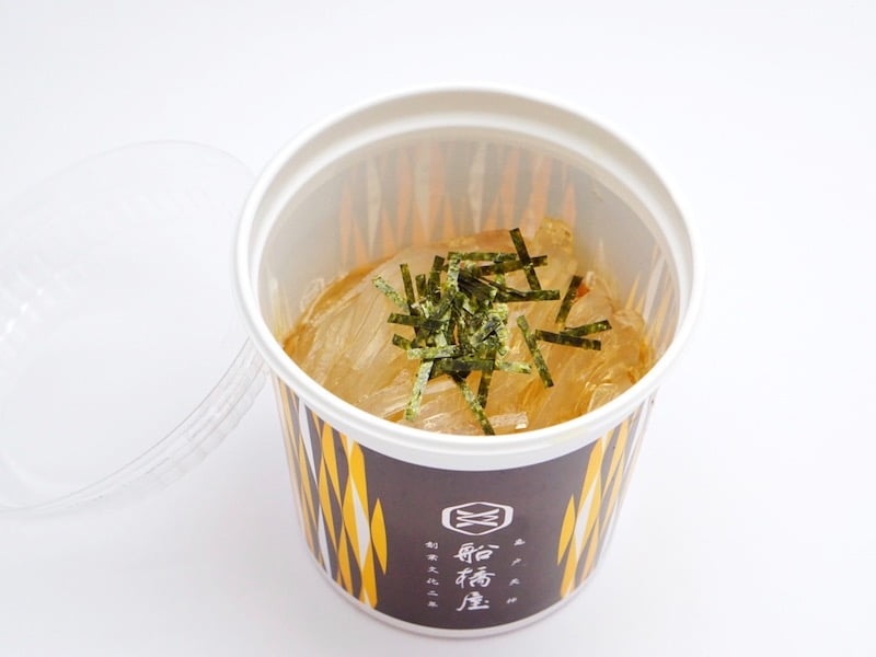 船橋屋 ところてん 刻みのりをかけたところ