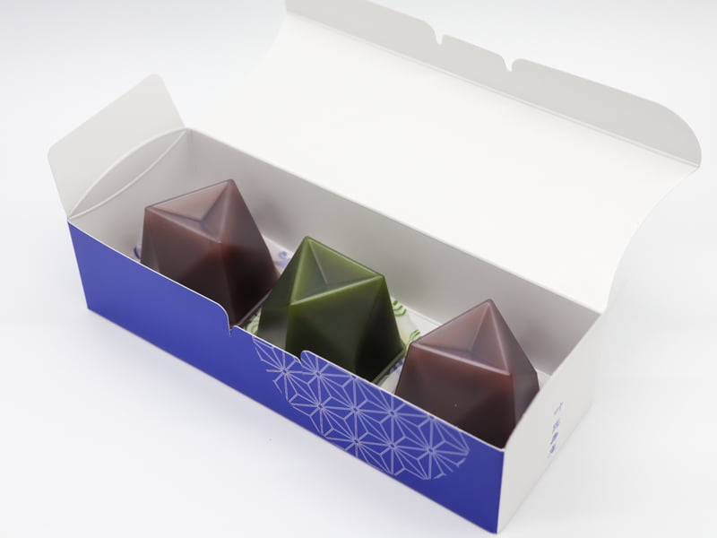 叶 匠壽庵 水羊羹の開封写真