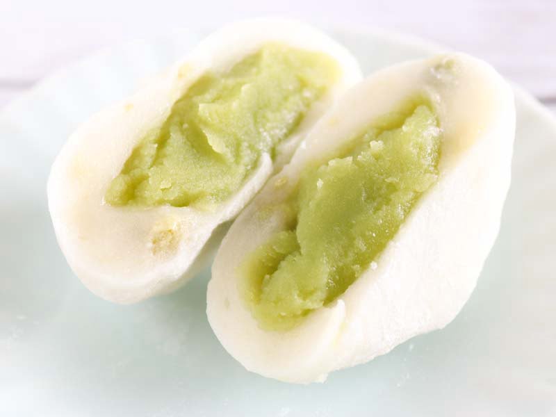 六花亭 青えん大福　餡