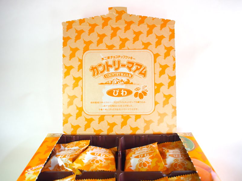 びわカントリーマアムの箱の裏面