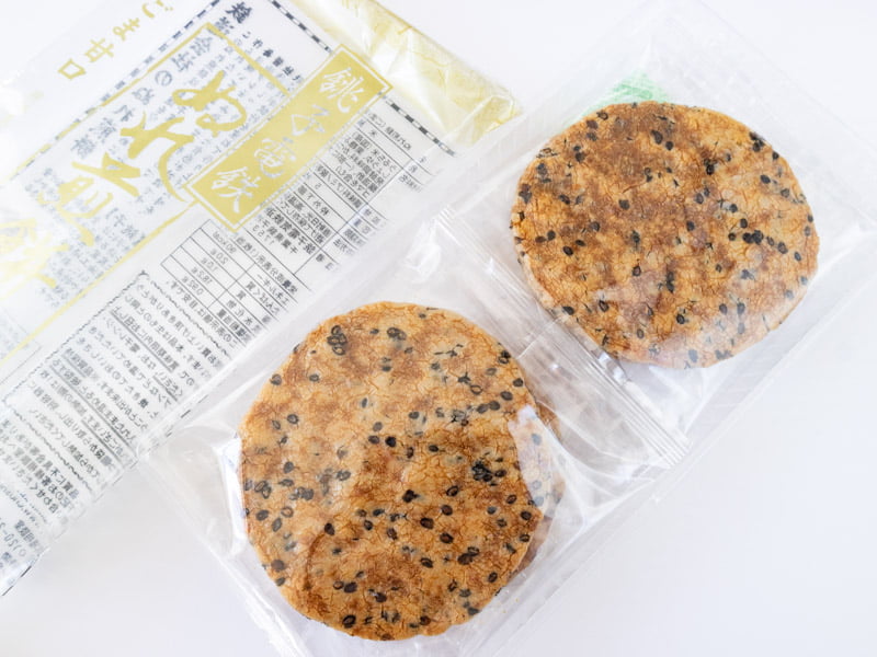 銚子電鉄ぬれ煎餅ごまの開封
