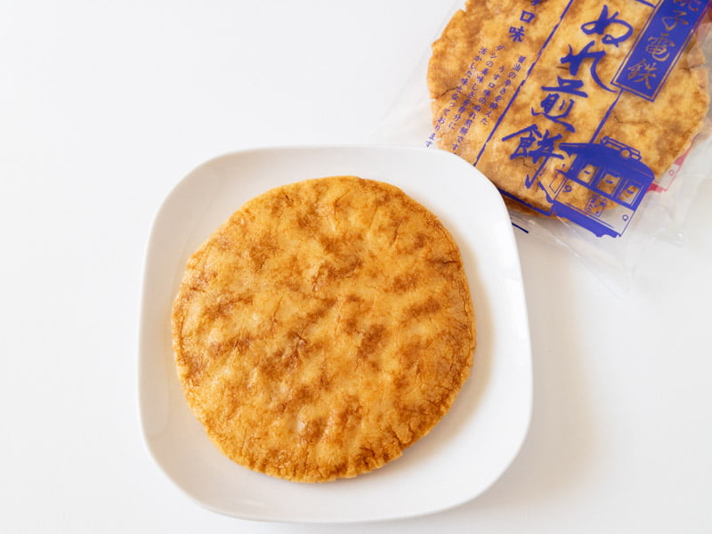 銚子電鉄ぬれ煎餅青のうす口味