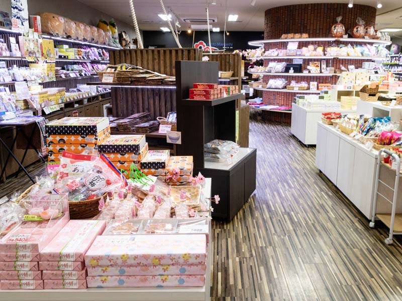 前橋駅のお土産売り場(ヴェントまえばし)店内