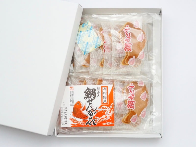 房総銘菓 カマタの鯛せんべい 中身(全体)