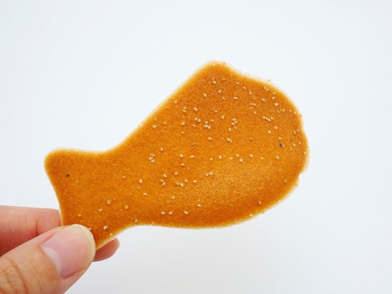 房総銘菓 カマタの鯛せんべい けしの実アップ