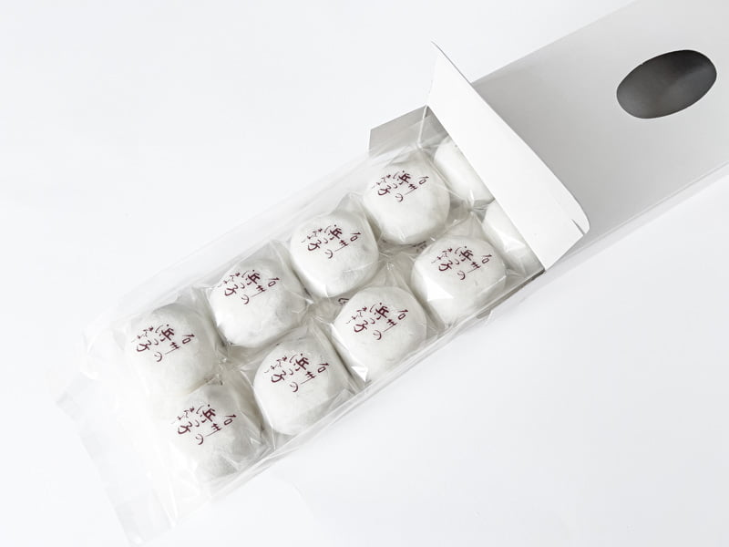 石州の浜っ子まんじゅうの箱の中身