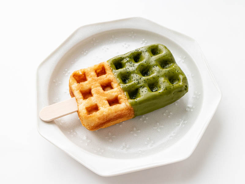 kyocafe chachaワッフルの抹茶