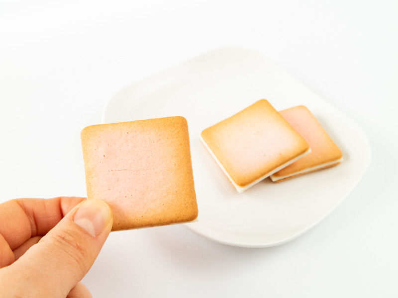 山梨ピーチ＆ヨーグルトラングドシャの大きさ