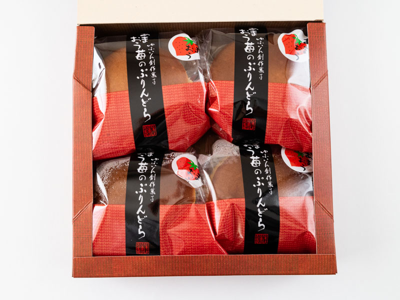 ゆふいん創作菓子 あまおう苺のぷりんどら開封