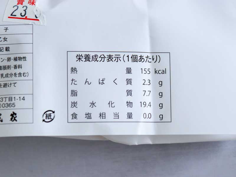 るもいの乙女　カロリー