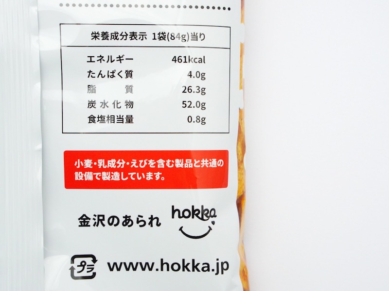 北陸製菓 ビーバー カロリー