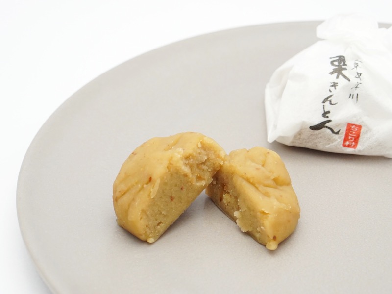 ちこり村 中津川 栗きんとん 割った状態