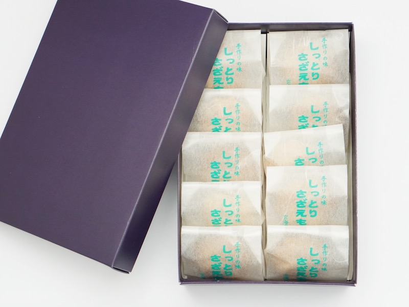 前川菓子屋 しっとりさざえもなか 中身(全体)