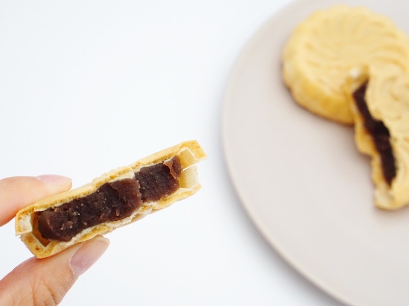 木付や 最中 餡の様子