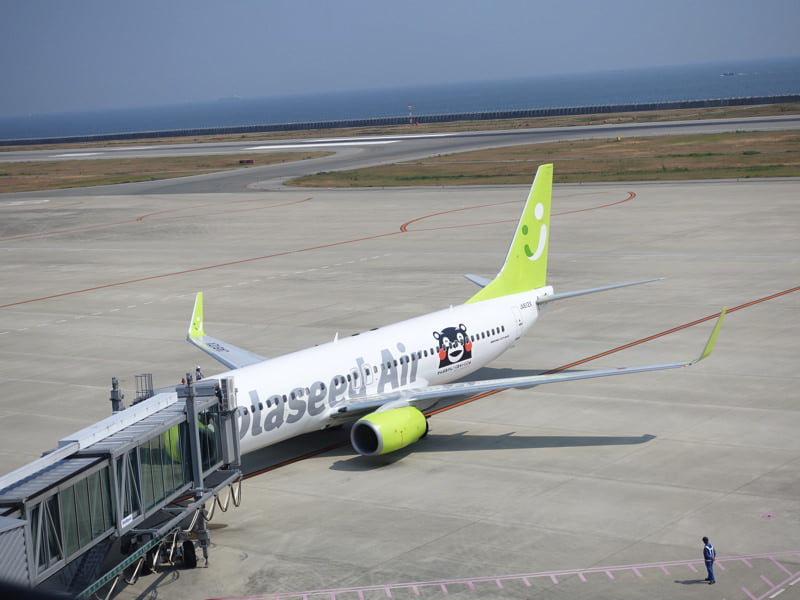 神戸空港にとまっていたソラシドエア便