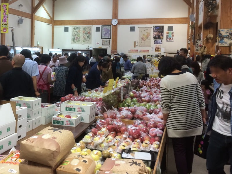 道の駅十文字直売所内