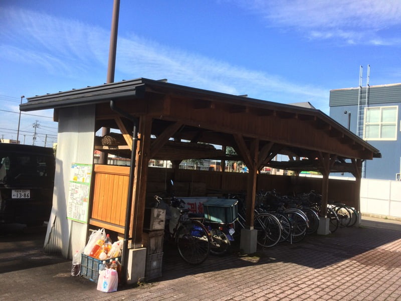 道の駅十文字駐輪場