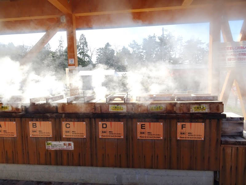 道の駅「しかべ間歇泉公園」の温泉蒸し釜