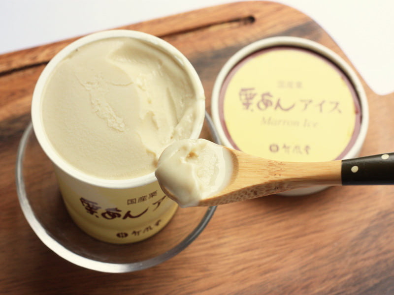 竹風堂 栗あんアイス 中身の写真