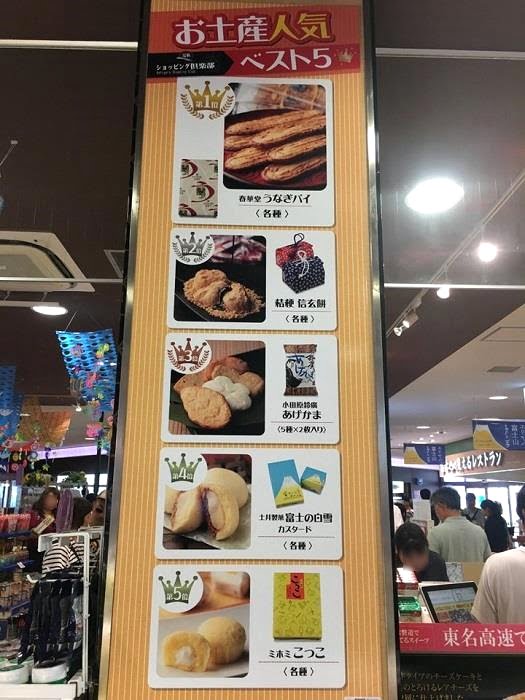 足柄サービスエリア上り お土産ランキング