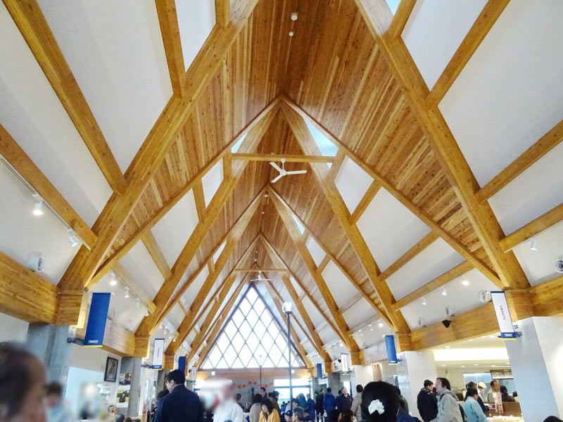 北欧の風道の駅とうべつ 建物の中