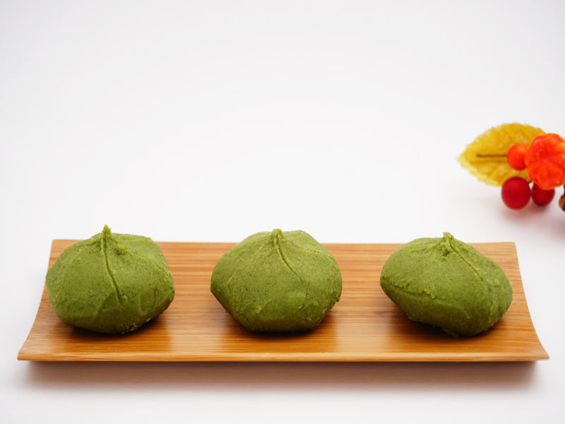 胡蝶餡　茶っころ餅　中身の写真