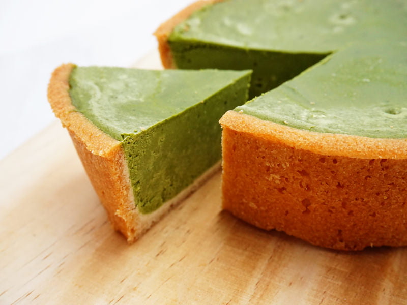 胡蝶庵　濃厚抹茶チーズケーキ　中身の写真